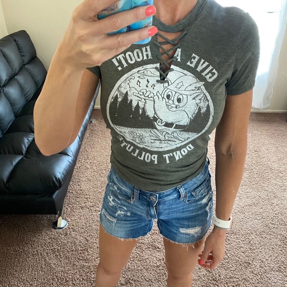 Give A Hoot Don't Pollute Tee - Picture 4 of 4